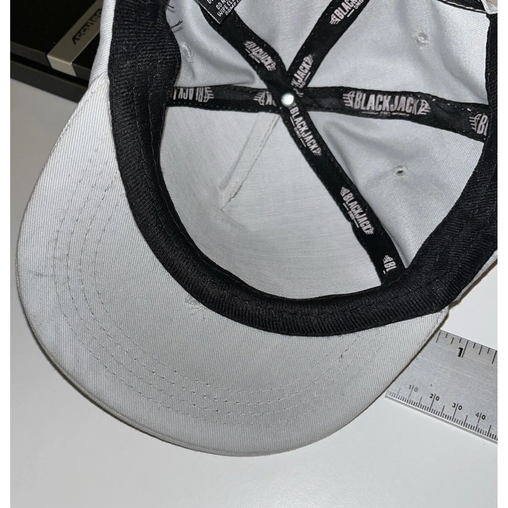 Black jack Brand Tag Mens Grey Skate boarding Snapback Cap/Hat Adjustable - Picture 8 of 8